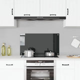 Vidaxl Splash Screen Kitchen 90x50 cm Verre durcie noir