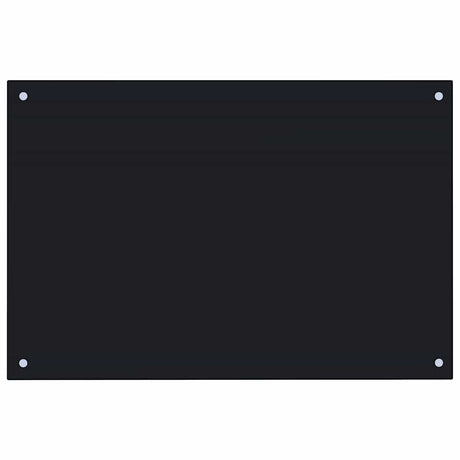 Vidaxl Splash Screen Kitchen 90x60 cm Verre durcie noir