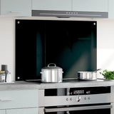 Vidaxl Splash Screen Kitchen 90x60 cm Verre durcie noir