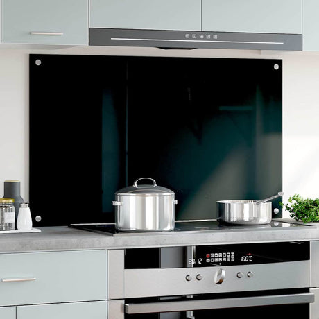 Vidaxl Splash Screen Kitchen 100x60 cm Termin Verre noir