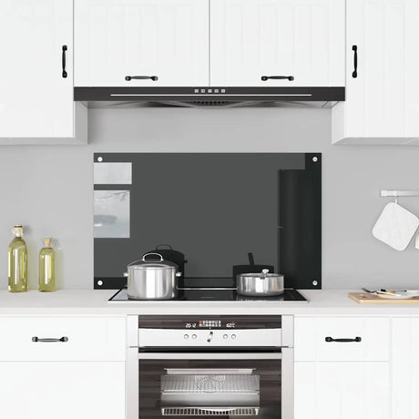 Vidaxl Splash Screen Kitchen 100x60 cm Termin Verre noir