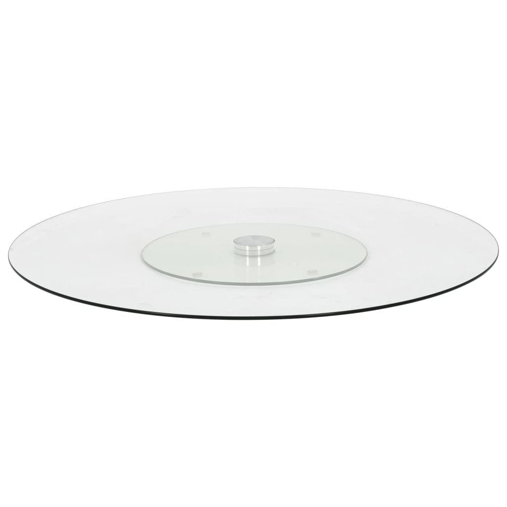 VidaXL Servingboard Rotating 60 cm tempered glass transparent