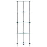 Vidaxl kastje 5-laags 30x30x130 cm gehard glas transparant