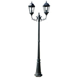 Vidaxl Garden Lanterne avec 2 bras 230 cm en aluminium vert foncé noir