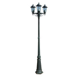 Vidaxl Garden Lanterne avec 3 bras 215 cm en aluminium vert foncé noir