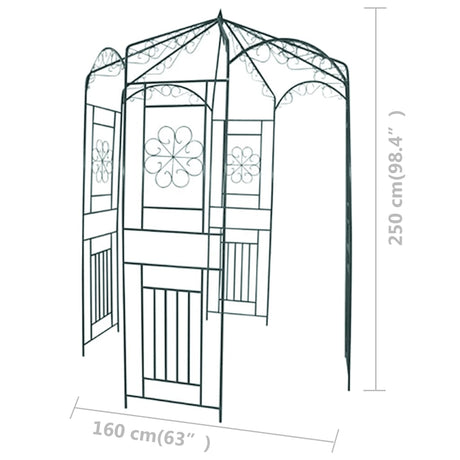 Vidaxl jardin arc 250 cm vert foncé