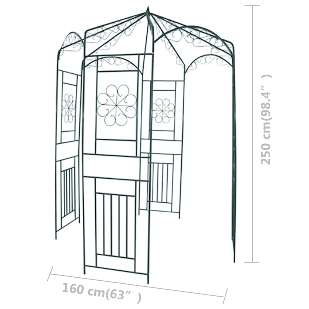 Vidaxl Garden Arch 250 cm mørkegrøn