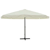 Vidaxl parasol samos 500 cm aluminium blanc