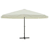 Vidaxl Parasol Samos 500 cm aluminijast bela