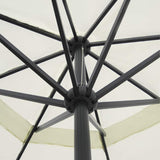 Vidaxl parasol samos 500 cm aluminium blanc