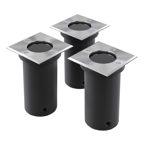 Vidaxl Ground Spots pour l'extérieur de 3 pcs carrés