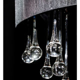 Chandelier Vidaxl avec 85 cristaux noirs