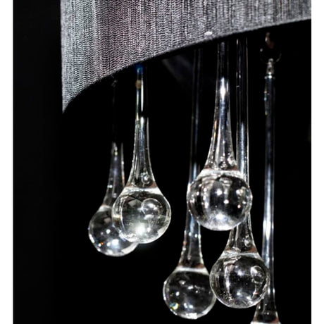 Chandelier Vidaxl avec 85 cristaux noirs