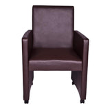Vidaxl eetkamerstoelen 2 st kunstleer bruin