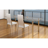 Vidaxl eetkamerstoelen 2 st kunstleer wit
