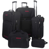 Vidaxl Travel Raggage Set Black 5-Del