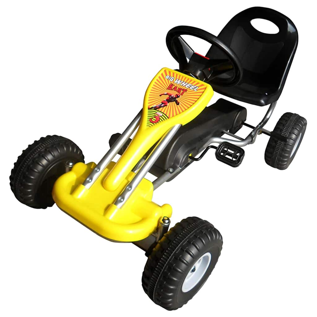 Vidaxl Go -Kart con pedales amarillo