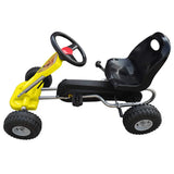 Vidaxl go -kart with pedals yellow