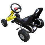 Vidaxl go -kart with pedals yellow