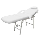 Vidaxl Traitement Chaise pour le visage 185x78x76 cm en cuir artificiel blanc