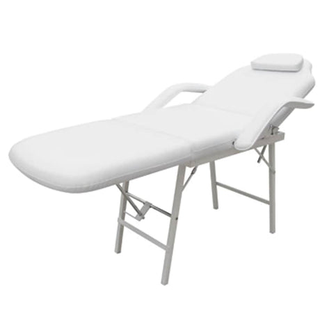 Vidaxl Traitement Chaise pour le visage 185x78x76 cm en cuir artificiel blanc
