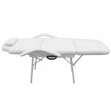 Vidaxl Traitement Chaise pour le visage 185x78x76 cm en cuir artificiel blanc