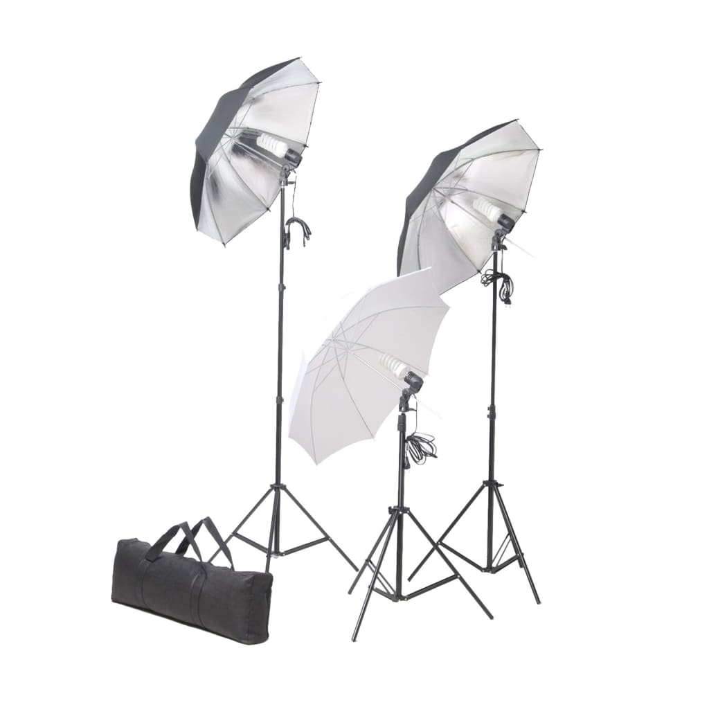 Vidaxl Studio Lighting Set 24 watt inklusive stativ och paraplyer