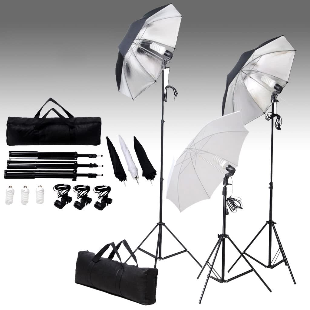 Vidaxl Studio Lighting Set 24 watt inklusive stativ och paraplyer