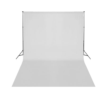 Système d'arrière-plan télescopique Vidaxl et fond blanc 3x5 m