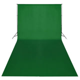 Vidaxl Studio set con sfondo verde e lampade 600x300 cm