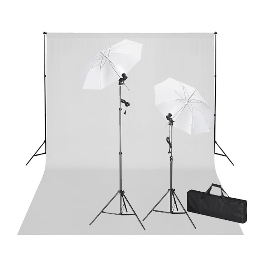 Vidaxl StudioSet s bílým pozadím a lampy 600x300 cm