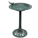 Baignoire d'oiseaux vidaxl avec oiseau décoratif