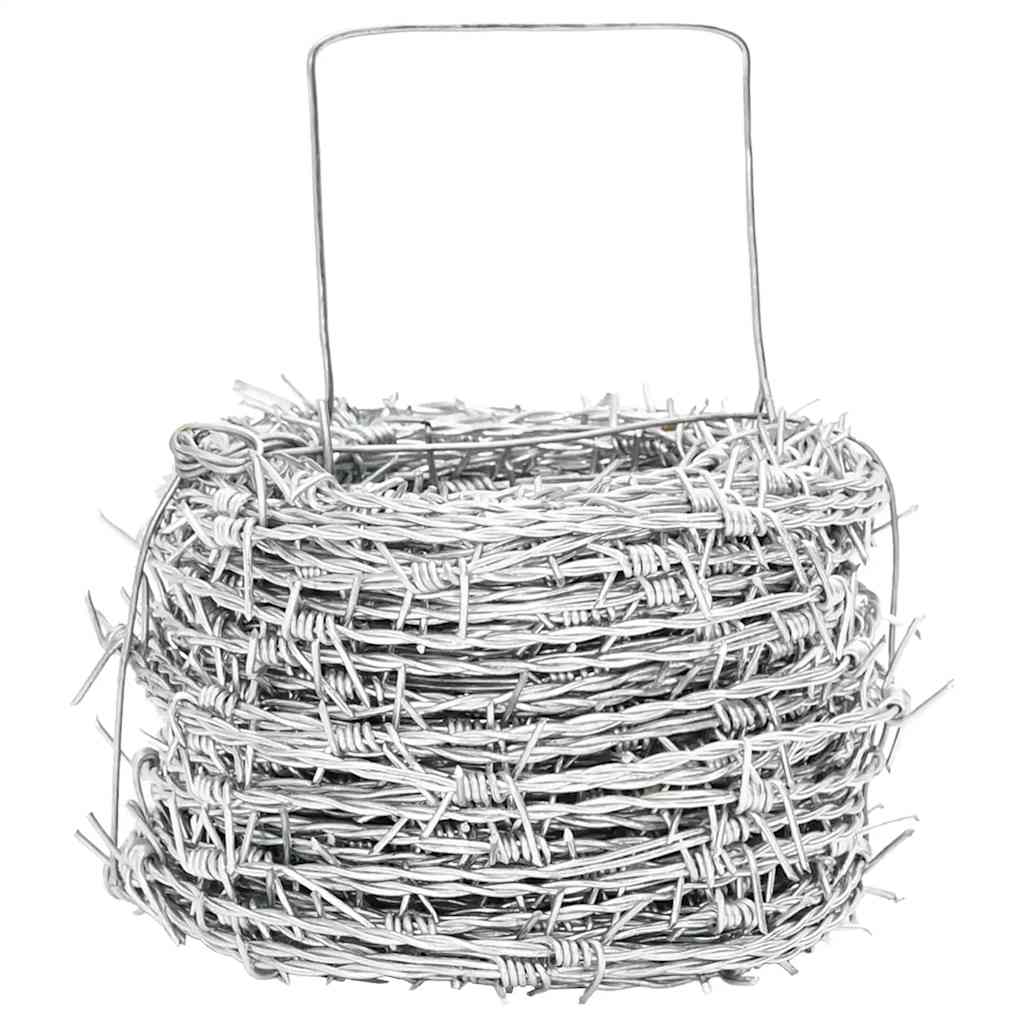 Vidaxl Barbed Fil Galvanisé 500 M
