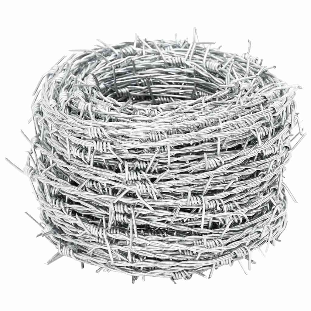 Vidaxl Barbed Fil Galvanisé 500 M