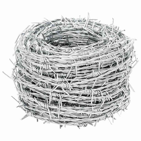 Vidaxl Barbed Fil Galvanisé 500 M
