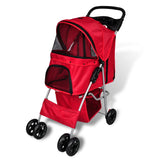 Porte-poussette de vidaxl pour chien rouge