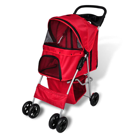 Porte-poussette de vidaxl pour chien rouge
