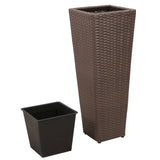 Les planteurs Vidaxl ont relevé le 3 St Poly Rattan Brown