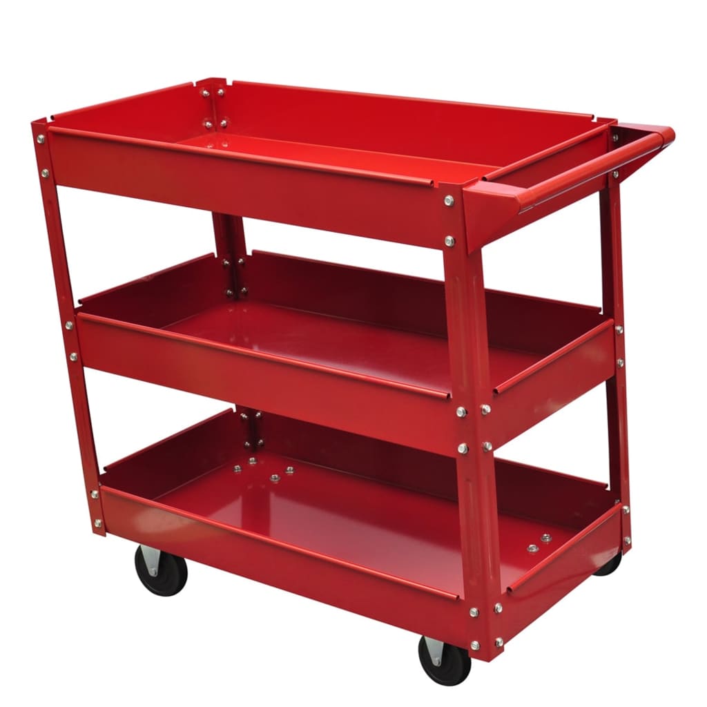 Vidaxl Tool Trolley di rosso 100 kg