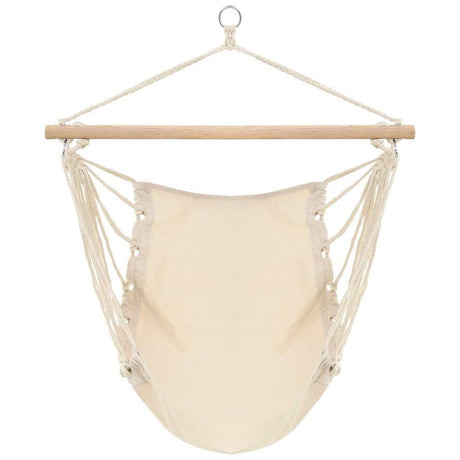 Vidaxl chaise suspendue crème blanc (grand)