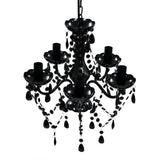 Vidaxl Chandelier Kristal Black