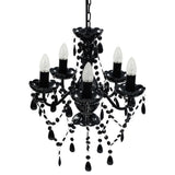 Vidaxl Chandelier Kristal Black