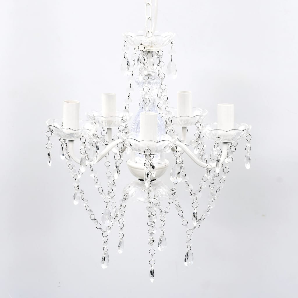 Chandelier Vidaxl 5 poires transparentes