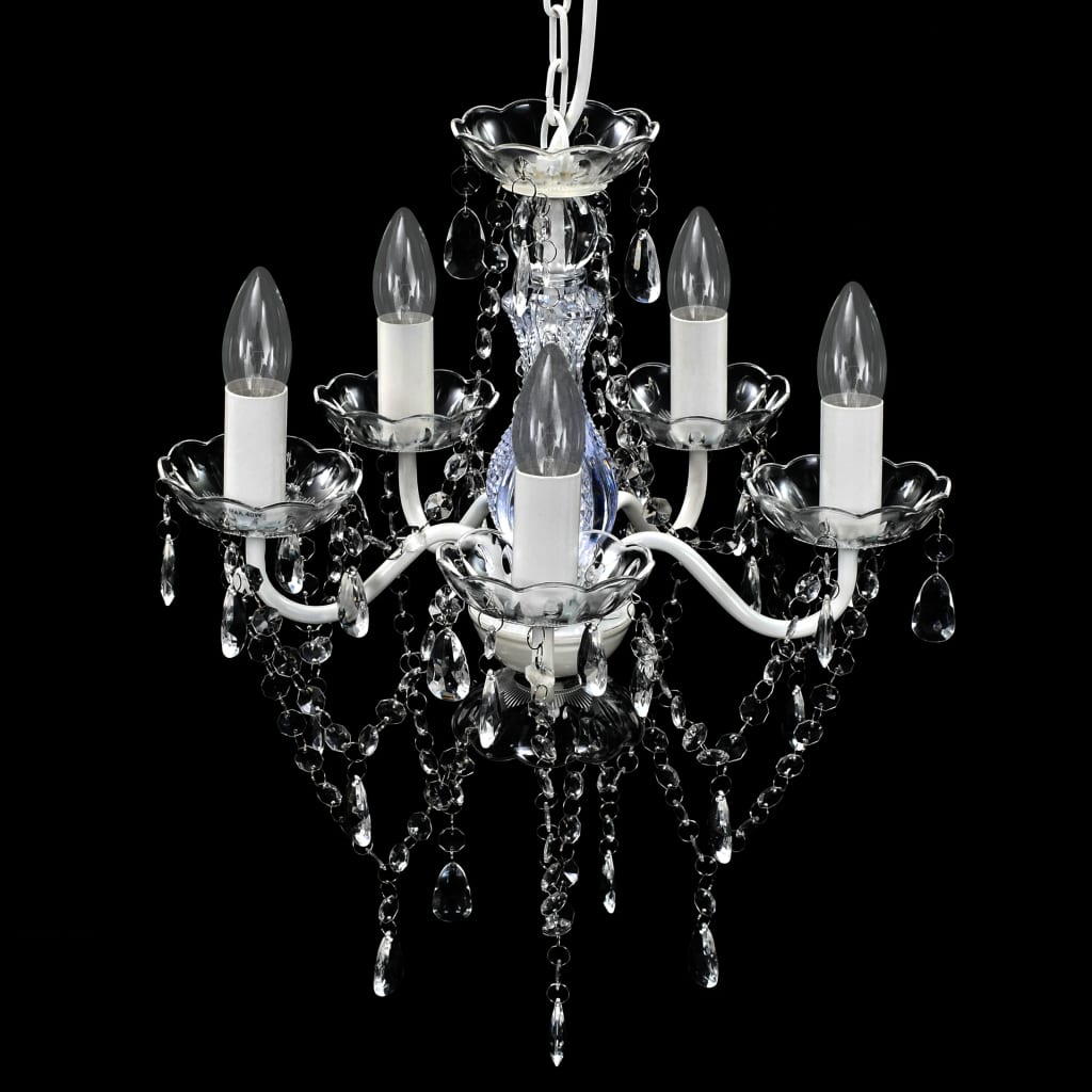 Chandelier Vidaxl 5 poires transparentes