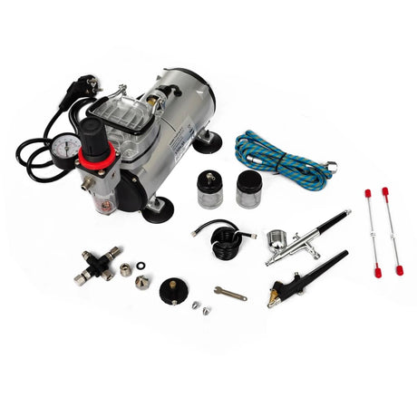 Ensemble de compresseur Vidaxl Airbrush avec 2 pistolets
