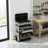Vidaxl Tool Trolley Mobile 3 pièces