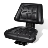 Chaise de tracteur Vidaxl avec dossier noir