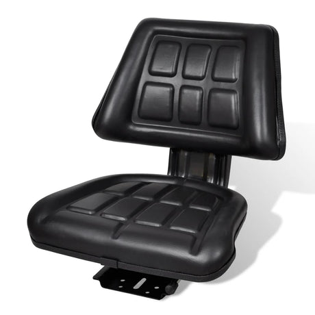 Chaise de tracteur Vidaxl avec dossier noir