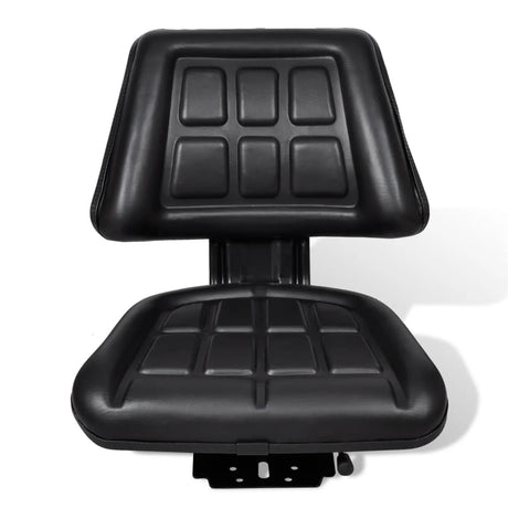 Chaise de tracteur Vidaxl avec dossier noir