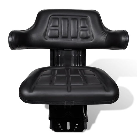 Chaise de tracteur Vidaxl avec suspension noire